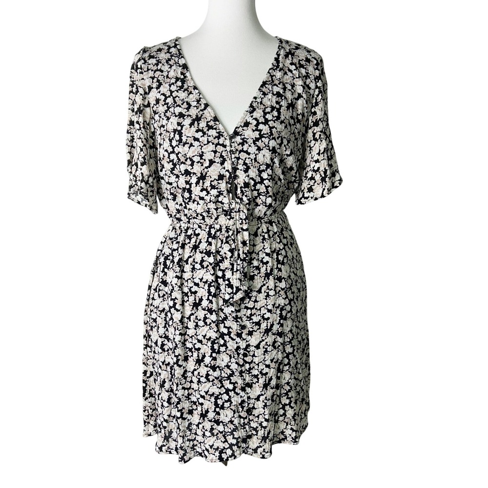 Abercrombie Fitch Floral Dress Women's Size Medium Tie Front